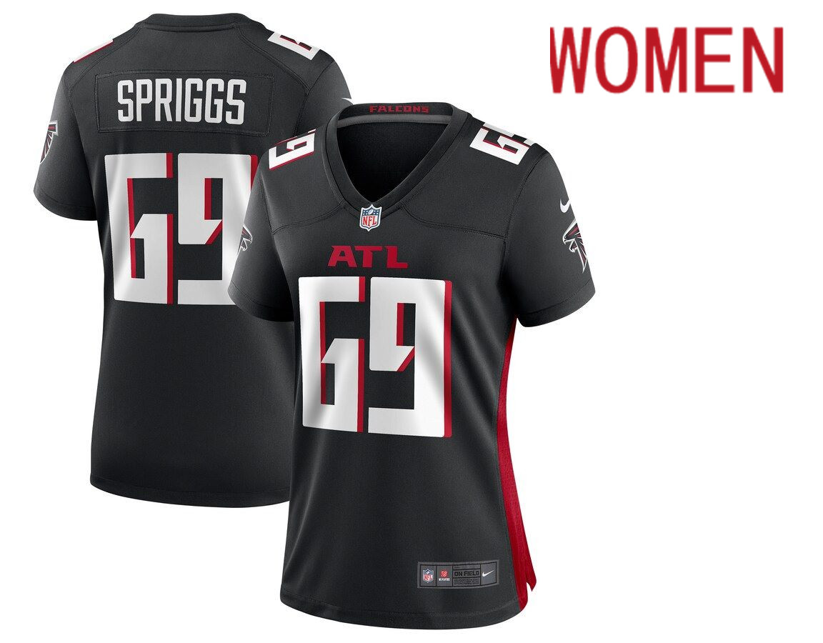Women Atlanta Falcons #69 Jason Spriggs Nike Black Game NFL Jersey